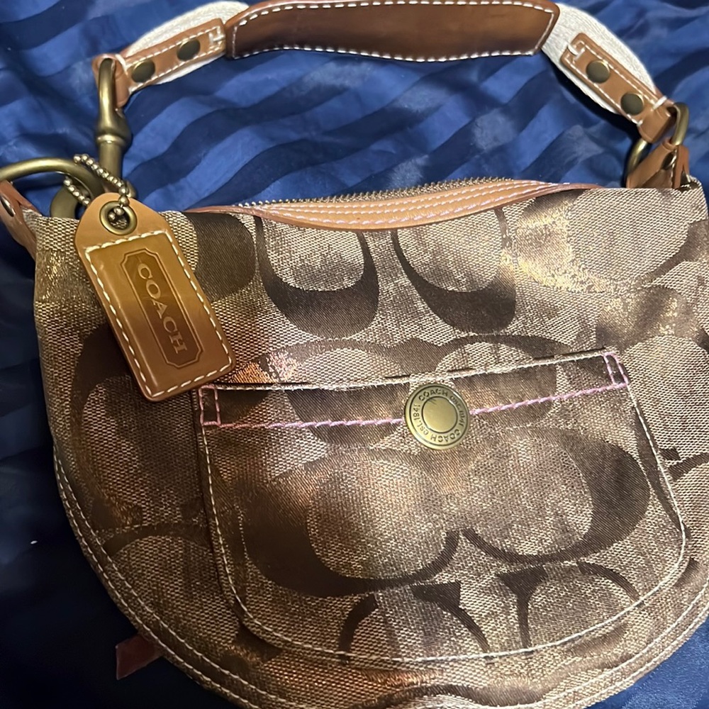 Coach small tie dye hand half or shoulder bag